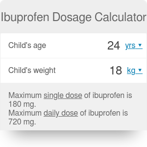 What is the maximum dosage for ibuprofen?