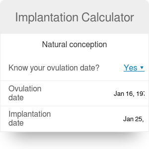 implantation calculator