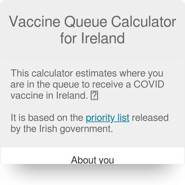 Vaccine Queue Calculator For Ireland