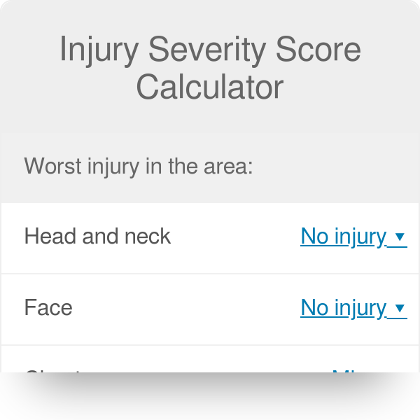 Abbreviated Injury Severity Score Calculator