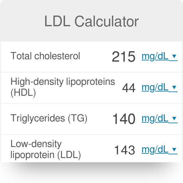 LDL Cholesterol Calculator - Omni