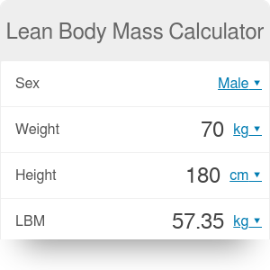 Lean Body Mass Calculator Omni
