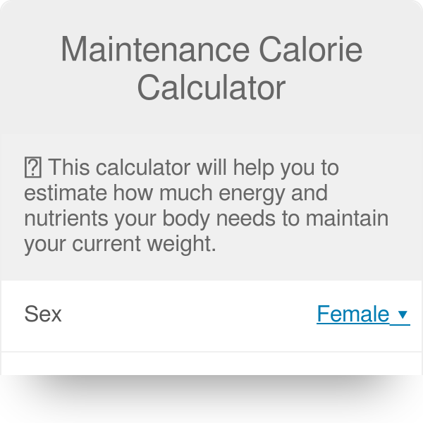 Maintenance Calorie Calculator Weight Maintenance Omni