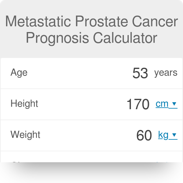prostate cancer life expectancy calculator