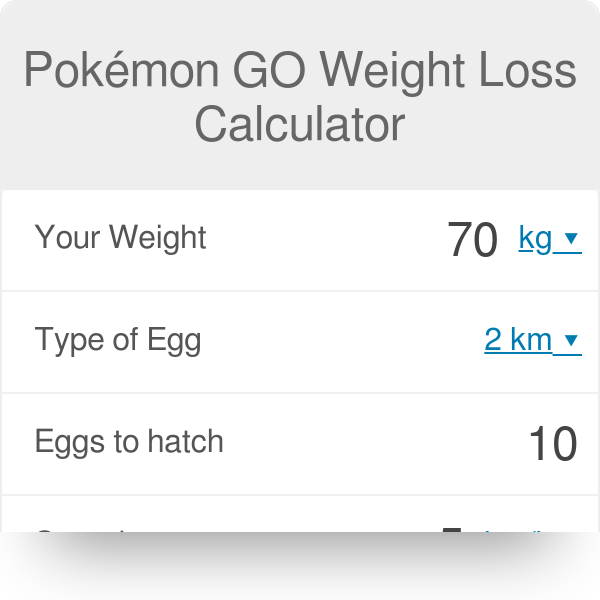 Pokemon Calculator Weight Loss