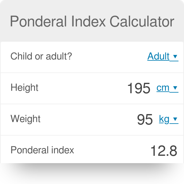 Ponderal Index Calculator Improved Bmi Measure Omni