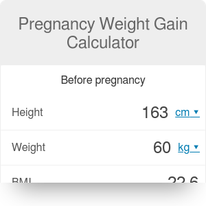 pregnancy weight tracker calculator