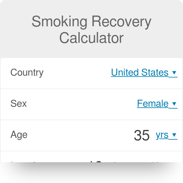 Smoking Recovery Calculator - Omni