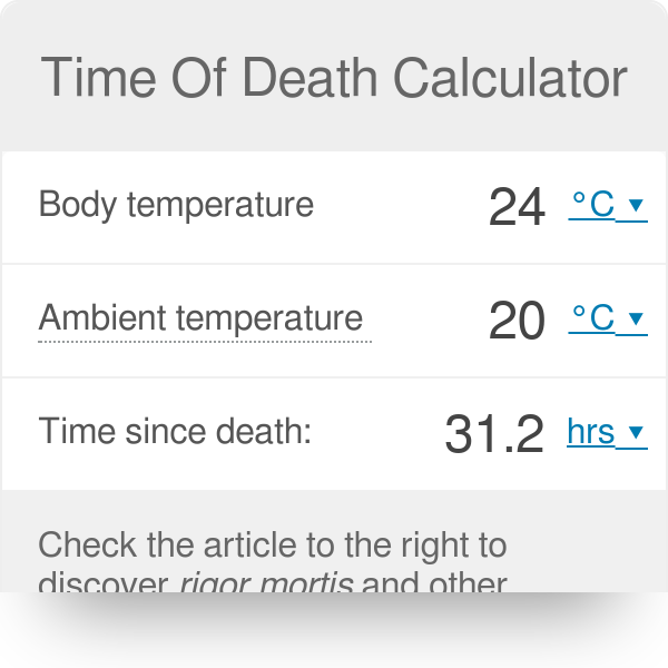 Methods For Determining Time Of Death Armani has Costa