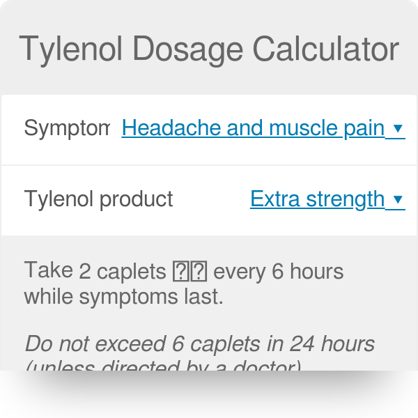 Tylenol Dosage Calculator