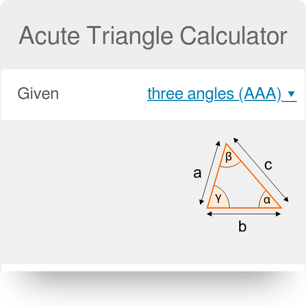 Acute Triangle Calculator
