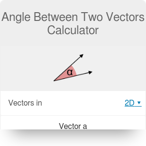 angle between vectors two calculator math 3d