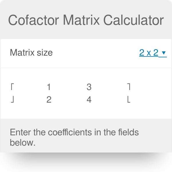 Minor matrix calculator
