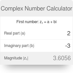 Complex Number Calculator