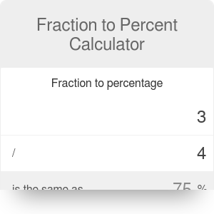 Fraction to percentage calculator