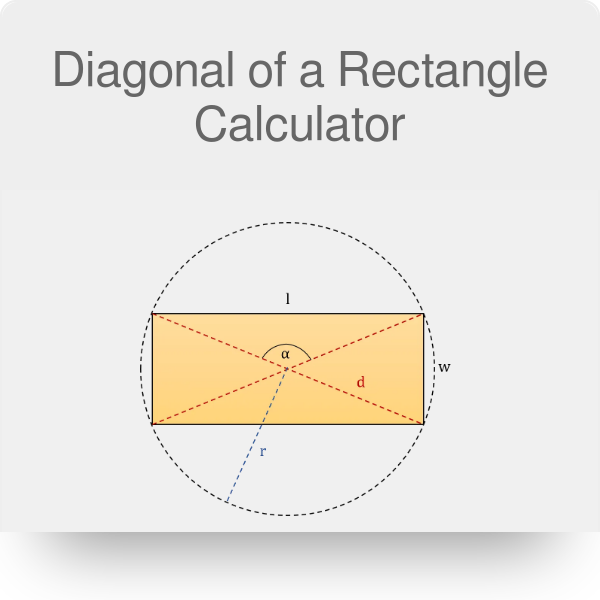 diagonal of a rectangle calculator in feet and inches