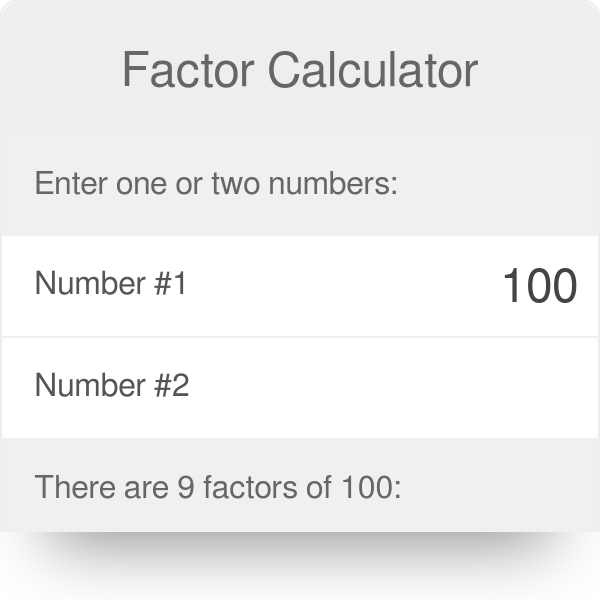 What is factor in math?