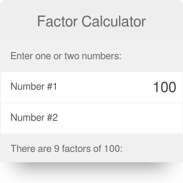 Factor Calculator: Find All Positive Factors