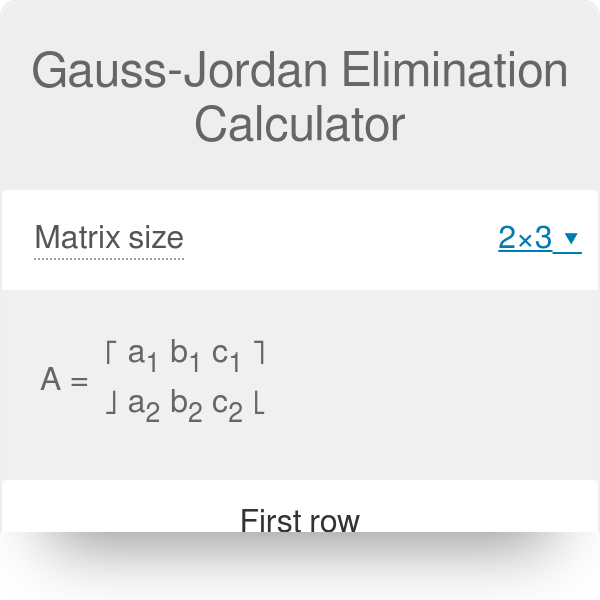 Gauss-Jordan Calculator