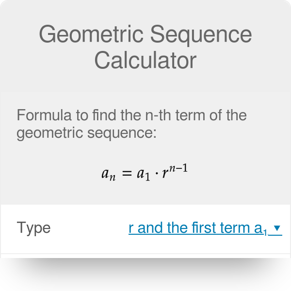 geometric sequence calculator