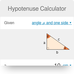 Hypotenuse of a Triangle. Calculator | Formulas