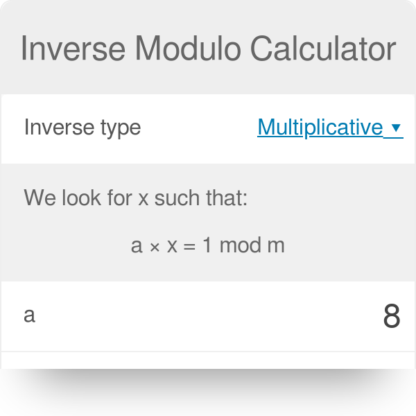 Inverse Modulo