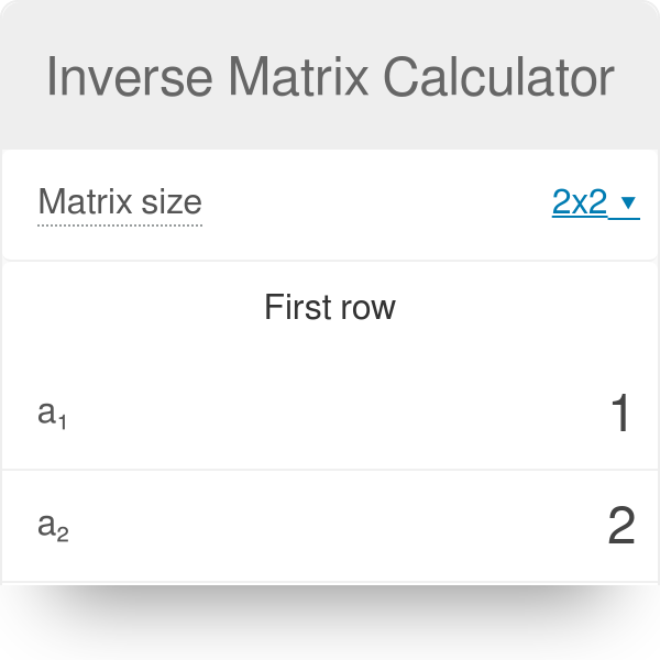 inverse matrix calculator