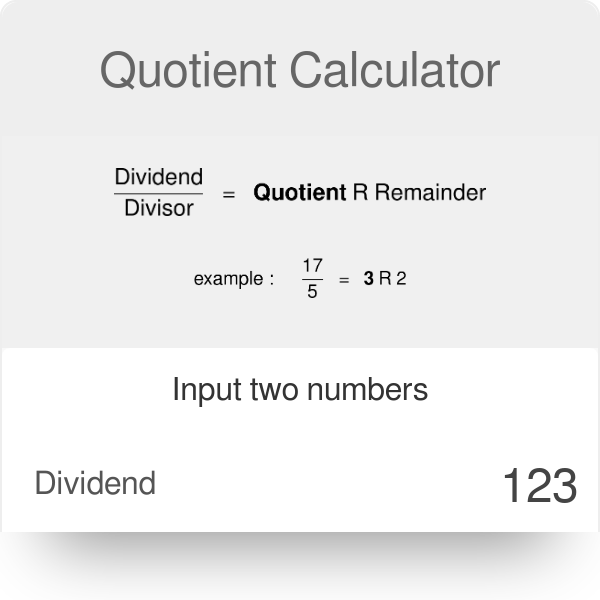 Quotient Calculator