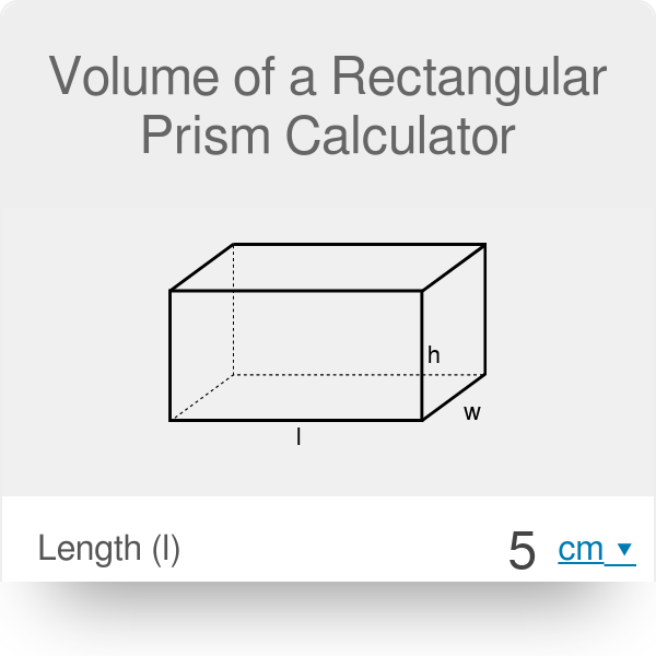 Volume of a Rectangular Calculator