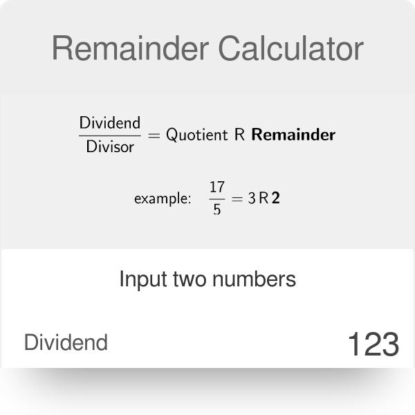 Remainder Calculator