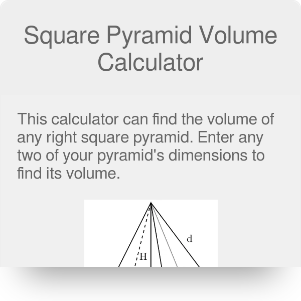 volume of a square pyramid formula