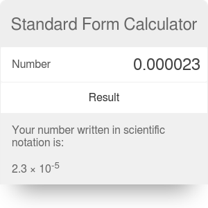 standard form math calculator