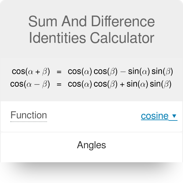 Trig identity online calculator