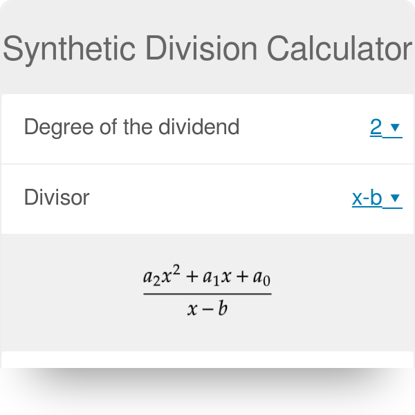 Synthetic Division Calculator With Remainder FAEDHI