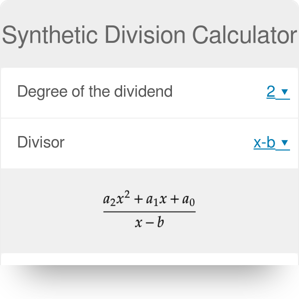 Polynomial deals division calc