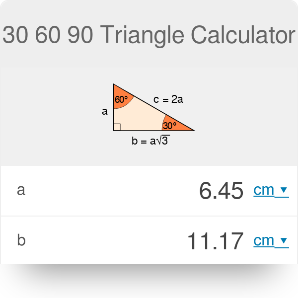 30 60 90 Triangle. Calculator | Formula | Rules