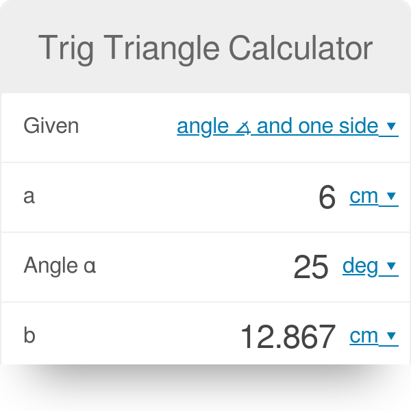 Trig Triangle Calculator