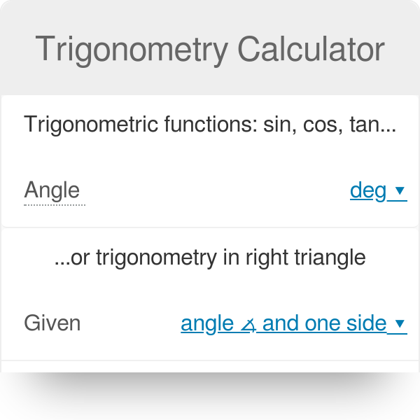 Trigonometry Calculator Simple Way To Find Sin Cos Tan Cot