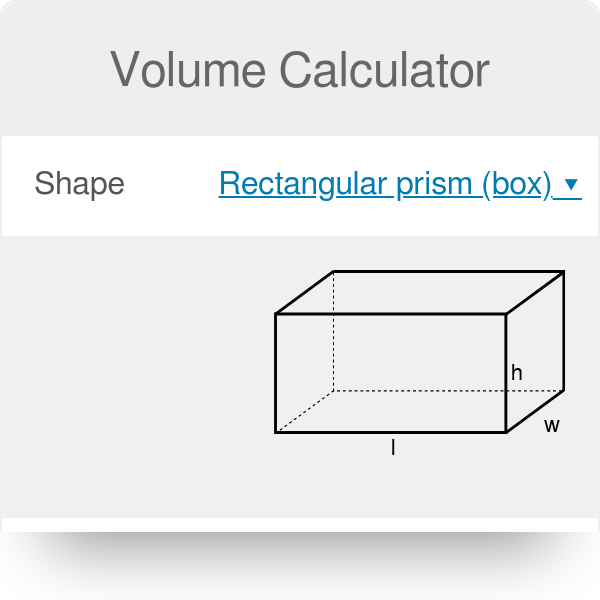 Volume Calculator Definition Formulas