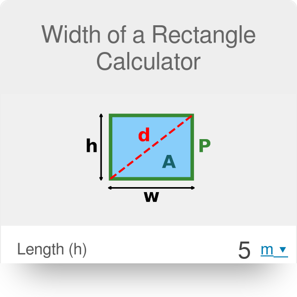 Width of a Rectangle Calculator