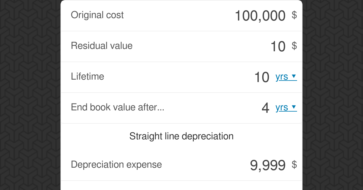 Depreciation Calculator Omni