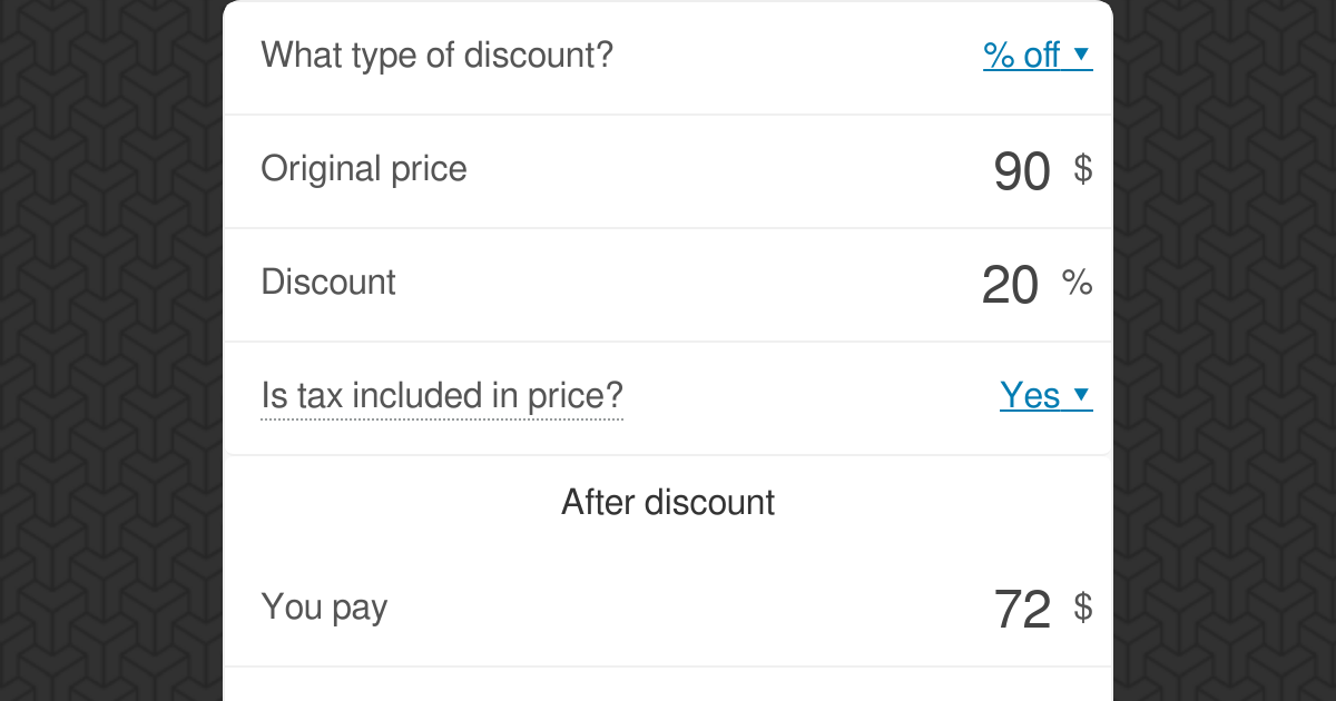 Discount Calculator - Find Out the Sale Price - Omni