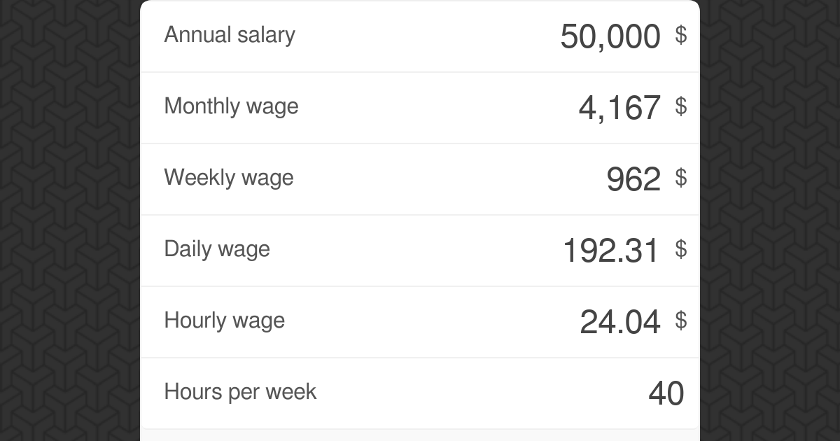 Salary to Hourly - Salary Converter - Omni