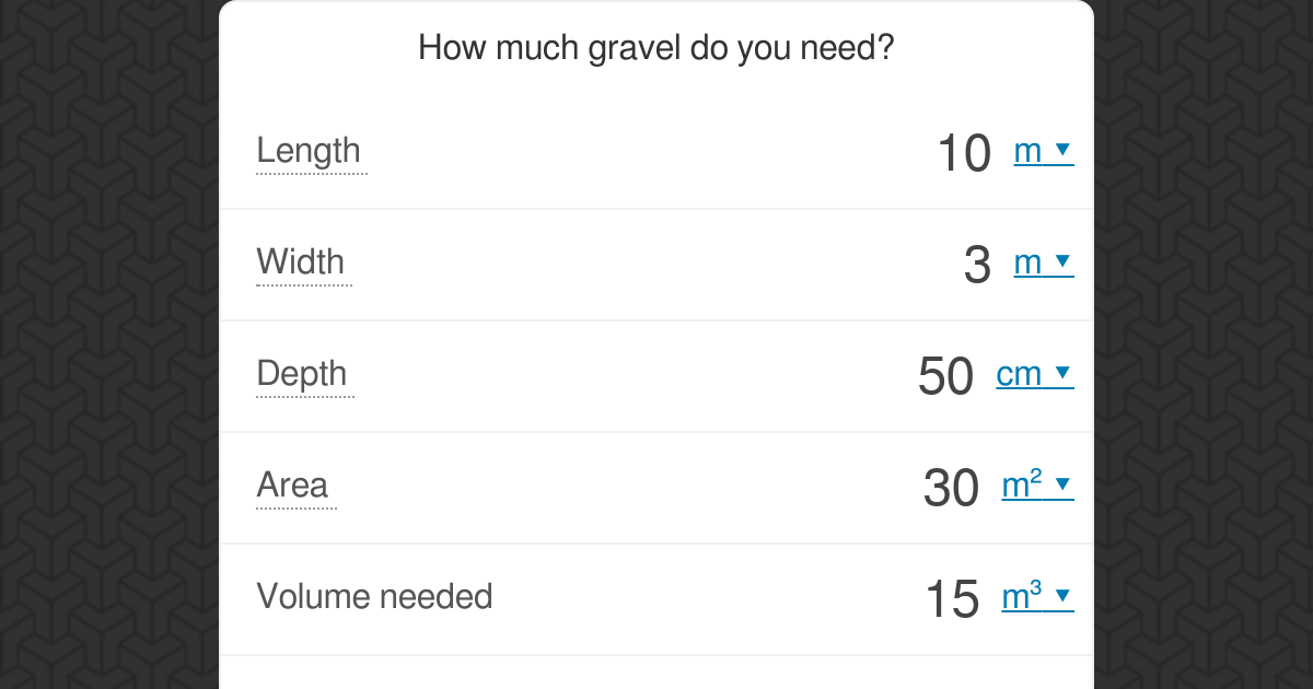 gravel calculator