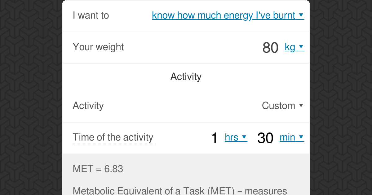 Calories Burned Calculator - Omni