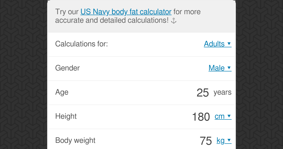 body fat calculator for women