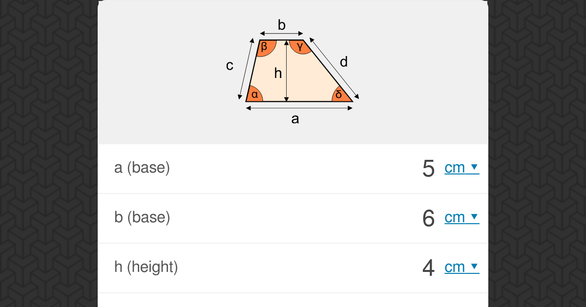 how to find area of a trapezoid calculator