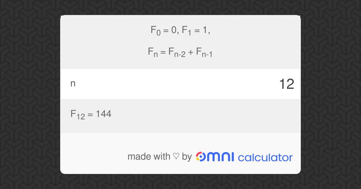 Fibonacci Calculator - Omni