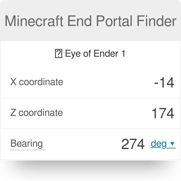 Minecraft End Portal Finder No Mods