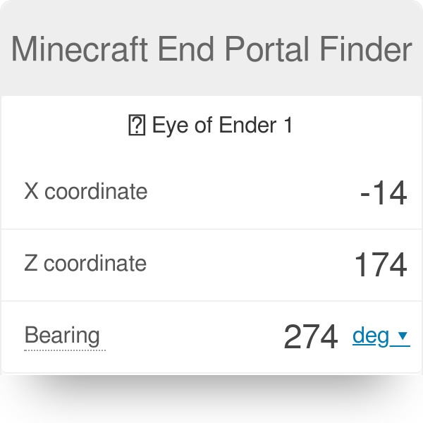 COORDINATE CALCULATOR – Minecraft Earth Map